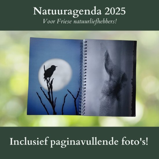 Agenda met natuurfoto's van Friese natuur.